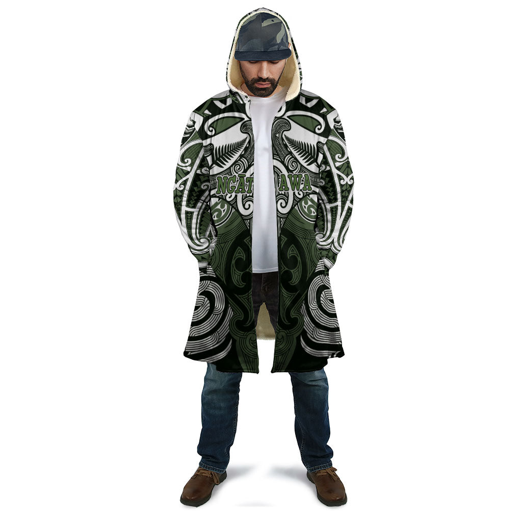 Personalised Maori Ngati Awa Cloak Silver Fern Kowhaiwhai Art