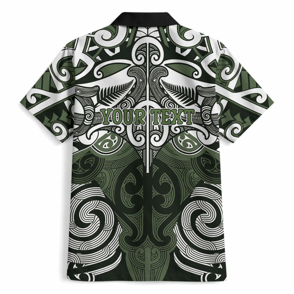 Personalised Maori Ngati Awa Hawaiian Shirt Silver Fern Kowhaiwhai Art
