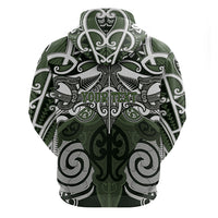 Personalised Maori Ngati Awa Hoodie Silver Fern Kowhaiwhai Art