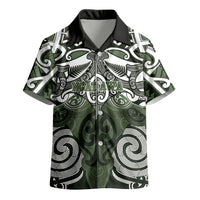 Personalised Maori Ngati Awa Kid Hawaiian Shirt Silver Fern Kowhaiwhai Art