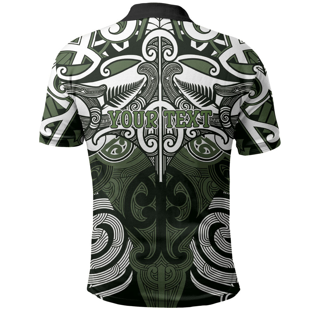Personalised Maori Ngati Awa Polo Shirt Silver Fern Kowhaiwhai Art