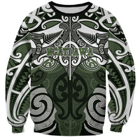 Personalised Maori Ngati Awa Sweatshirt Silver Fern Kowhaiwhai Art