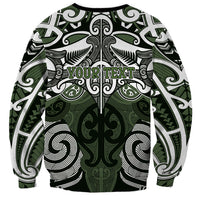 Personalised Maori Ngati Awa Sweatshirt Silver Fern Kowhaiwhai Art