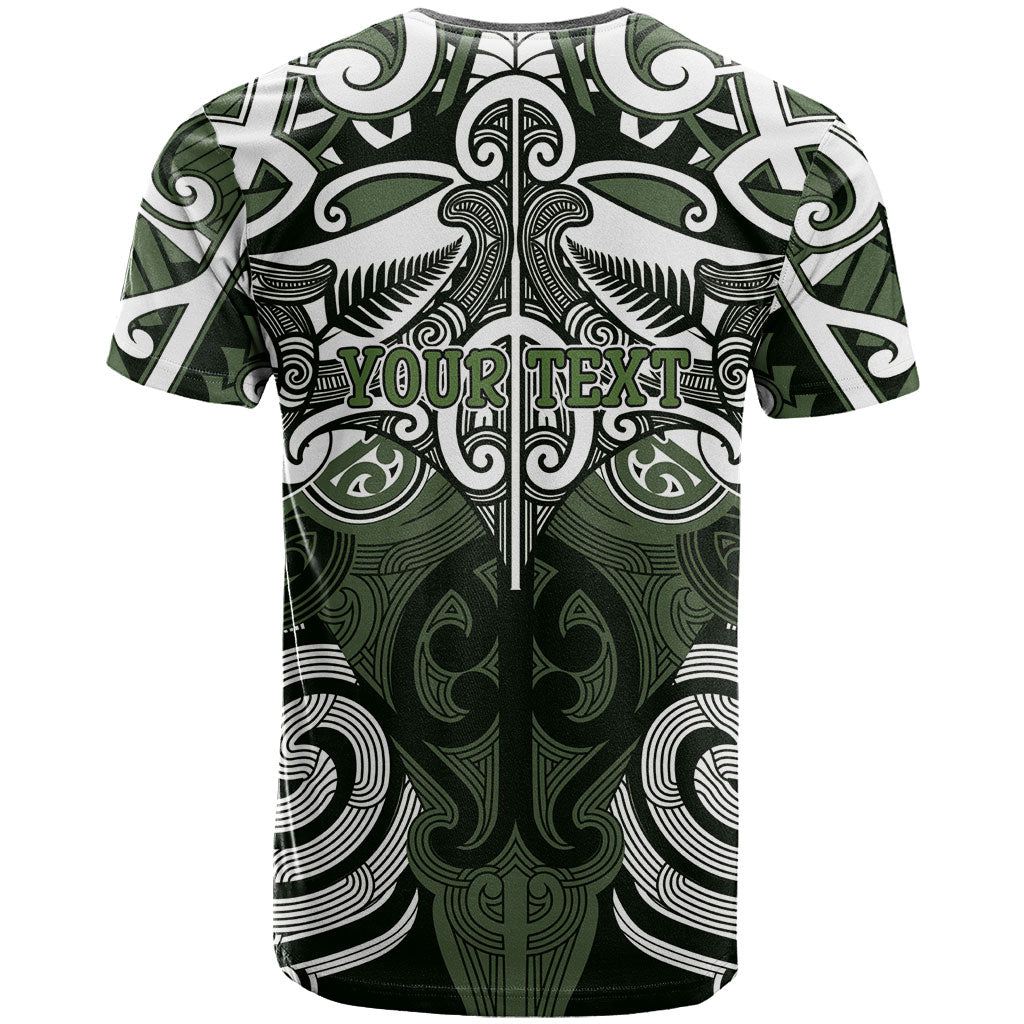 Personalised Maori Ngati Awa T Shirt Silver Fern Kowhaiwhai Art