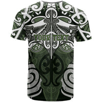Personalised Maori Ngati Awa T Shirt Silver Fern Kowhaiwhai Art