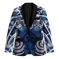 Personalised Maori Ngati Kahungunu Blazer Silver Fern Kowhaiwhai Art