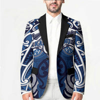 Personalised Maori Ngati Kahungunu Blazer Silver Fern Kowhaiwhai Art