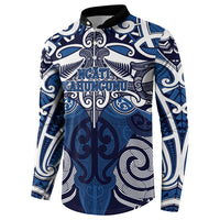 Personalised Maori Ngati Kahungunu Button Sweatshirt Silver Fern Kowhaiwhai Art