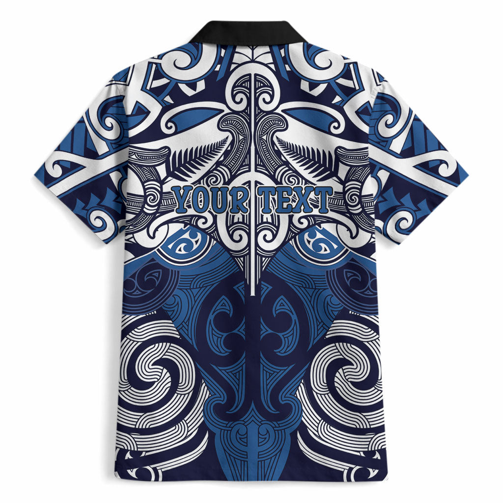 Personalised Maori Ngati Kahungunu Hawaiian Shirt Silver Fern Kowhaiwhai Art