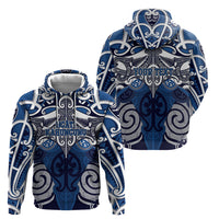 Personalised Maori Ngati Kahungunu Hoodie Silver Fern Kowhaiwhai Art