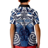 Personalised Maori Ngati Kahungunu Kid Polo Shirt Silver Fern Kowhaiwhai Art