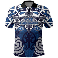 Personalised Maori Ngati Kahungunu Polo Shirt Silver Fern Kowhaiwhai Art