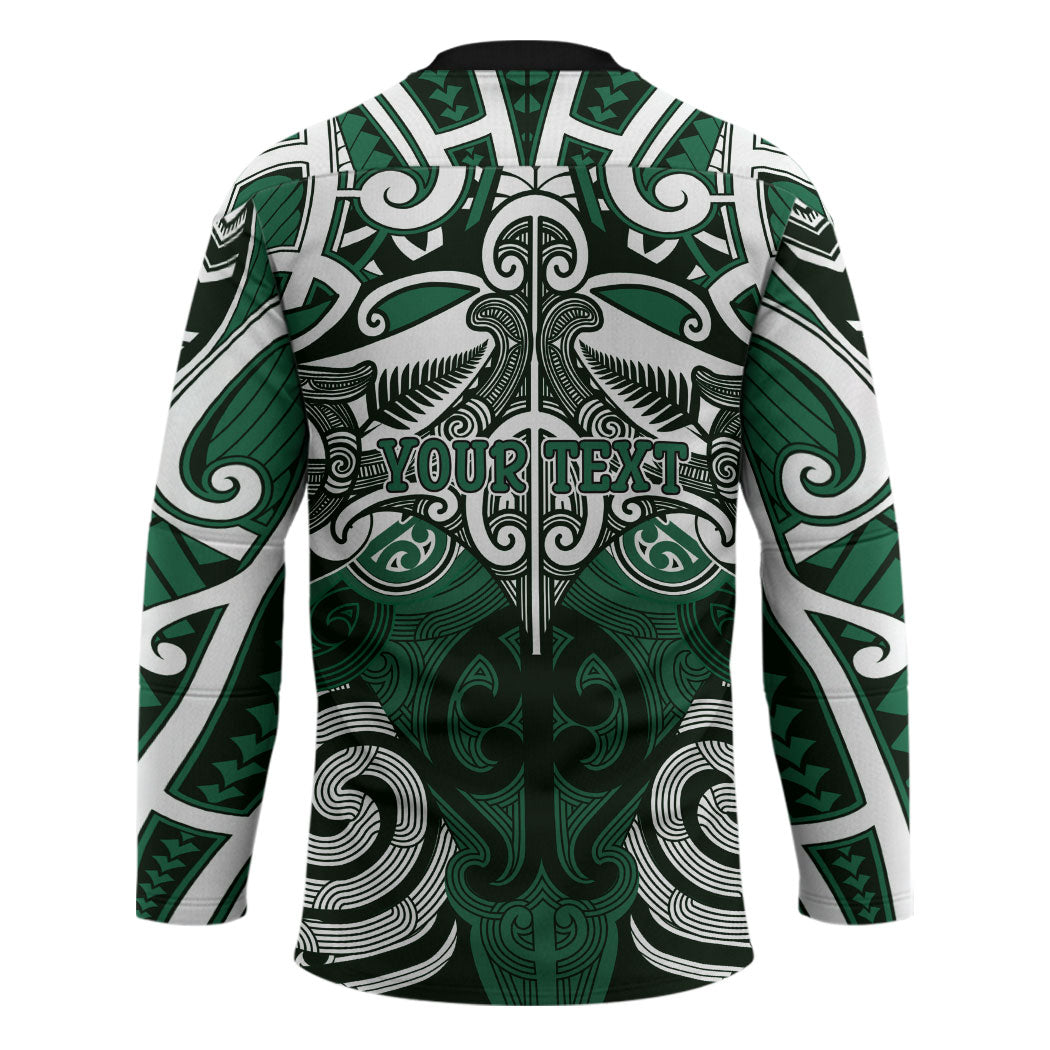 Personalised Maori Ngati Maniapoto Hockey Jersey Silver Fern Kowhaiwhai Art