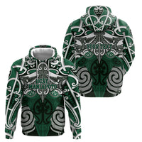 Personalised Maori Ngati Maniapoto Hoodie Silver Fern Kowhaiwhai Art