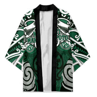 Personalised Maori Ngati Maniapoto Kimono Silver Fern Kowhaiwhai Art