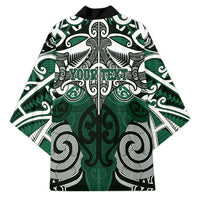 Personalised Maori Ngati Maniapoto Kimono Silver Fern Kowhaiwhai Art