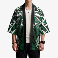 Personalised Maori Ngati Maniapoto Kimono Silver Fern Kowhaiwhai Art