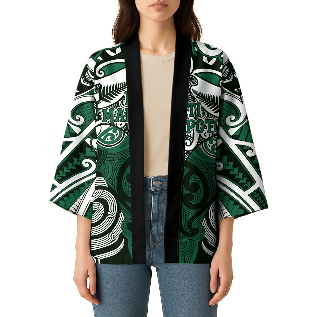 Personalised Maori Ngati Maniapoto Kimono Silver Fern Kowhaiwhai Art