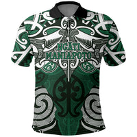 Personalised Maori Ngati Maniapoto Polo Shirt Silver Fern Kowhaiwhai Art