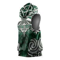 Personalised Maori Ngati Maniapoto Sleeveless Hoodie Silver Fern Kowhaiwhai Art
