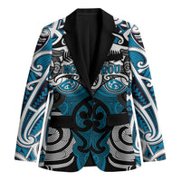 Personalised Maori Ngati Porou Blazer Silver Fern Kowhaiwhai Art