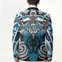 Personalised Maori Ngati Porou Blazer Silver Fern Kowhaiwhai Art