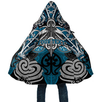 Personalised Maori Ngati Porou Cloak Silver Fern Kowhaiwhai Art