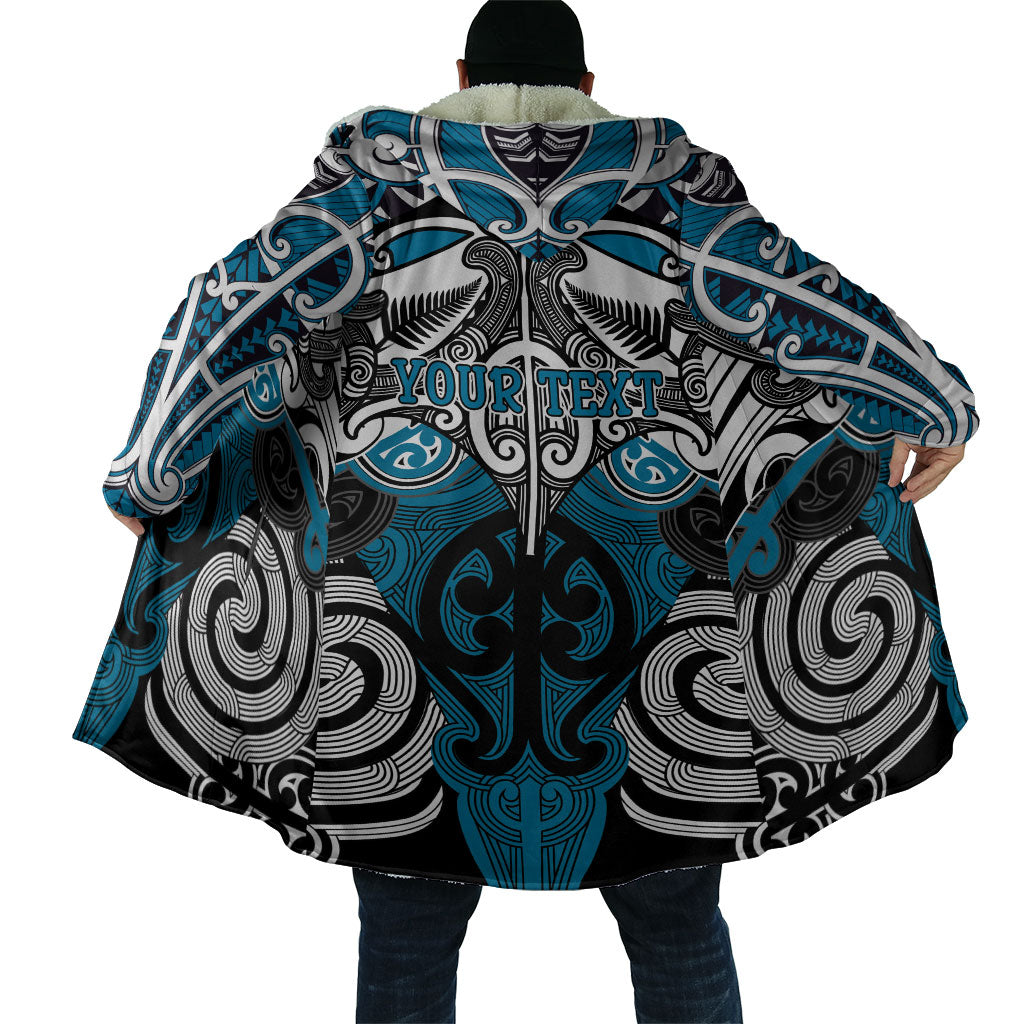 Personalised Maori Ngati Porou Cloak Silver Fern Kowhaiwhai Art
