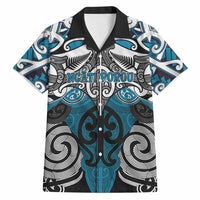 Personalised Maori Ngati Porou Hawaiian Shirt Silver Fern Kowhaiwhai Art