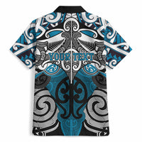 Personalised Maori Ngati Porou Hawaiian Shirt Silver Fern Kowhaiwhai Art