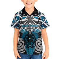 Personalised Maori Ngati Porou Hawaiian Shirt Silver Fern Kowhaiwhai Art
