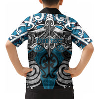 Personalised Maori Ngati Porou Hawaiian Shirt Silver Fern Kowhaiwhai Art