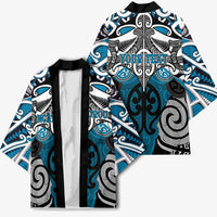 Personalised Maori Ngati Porou Kimono Silver Fern Kowhaiwhai Art