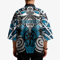 Personalised Maori Ngati Porou Kimono Silver Fern Kowhaiwhai Art