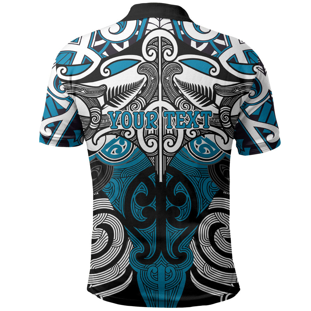 Personalised Maori Ngati Porou Polo Shirt Silver Fern Kowhaiwhai Art