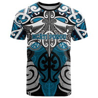 Personalised Maori Ngati Porou T Shirt Silver Fern Kowhaiwhai Art