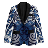 Personalised Maori Ngati Tuwharetoa Blazer Silver Fern Kowhaiwhai Art