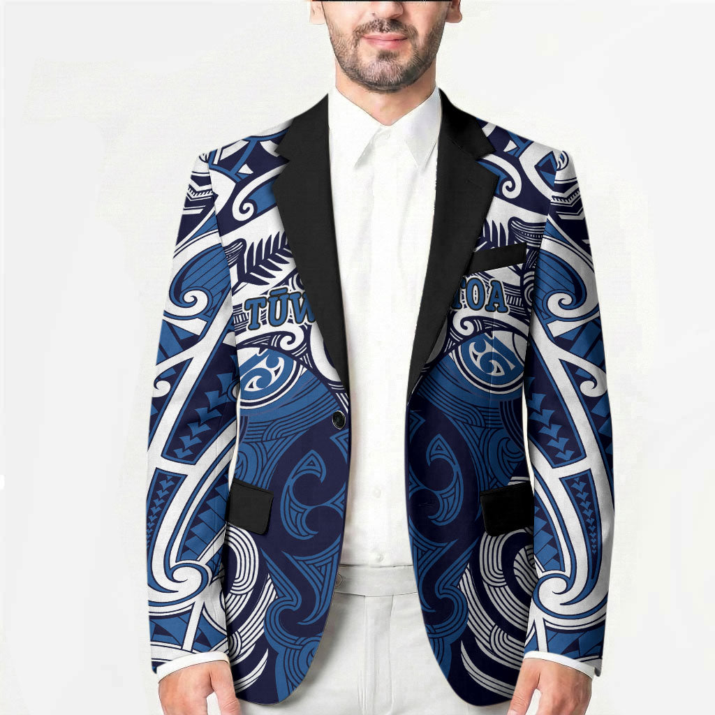Personalised Maori Ngati Tuwharetoa Blazer Silver Fern Kowhaiwhai Art