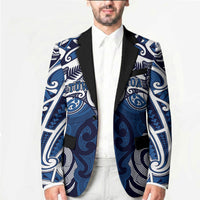 Personalised Maori Ngati Tuwharetoa Blazer Silver Fern Kowhaiwhai Art