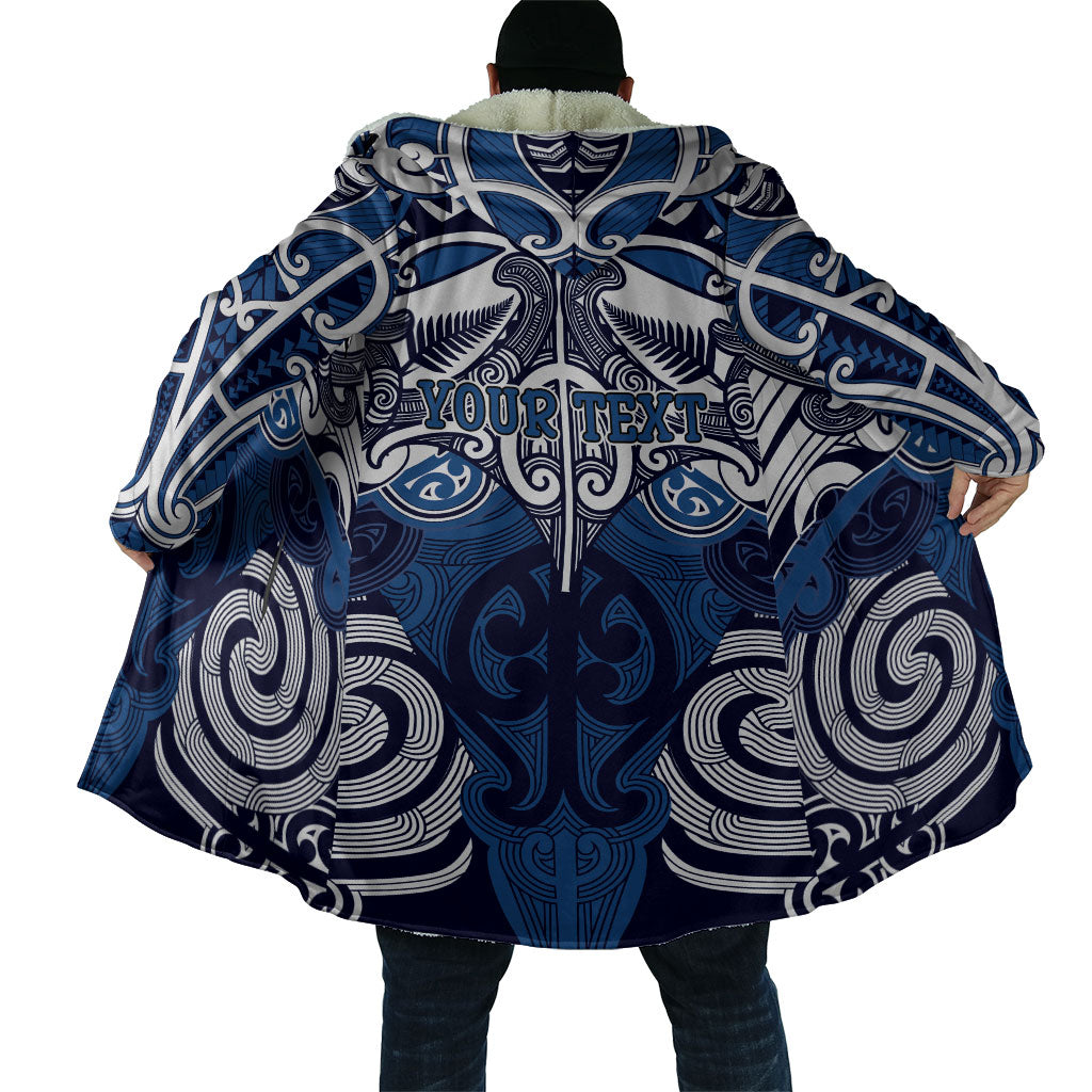 Personalised Maori Ngati Tuwharetoa Cloak Silver Fern Kowhaiwhai Art