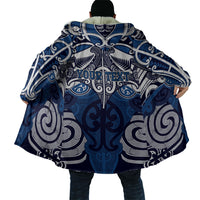 Personalised Maori Ngati Tuwharetoa Cloak Silver Fern Kowhaiwhai Art