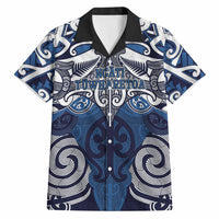 Personalised Maori Ngati Tuwharetoa Hawaiian Shirt Silver Fern Kowhaiwhai Art