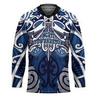 Personalised Maori Ngati Tuwharetoa Hockey Jersey Silver Fern Kowhaiwhai Art