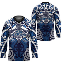 Personalised Maori Ngati Tuwharetoa Hockey Jersey Silver Fern Kowhaiwhai Art