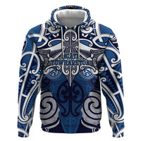 Personalised Maori Ngati Tuwharetoa Hoodie Silver Fern Kowhaiwhai Art