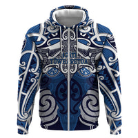 Personalised Maori Ngati Tuwharetoa Hoodie Silver Fern Kowhaiwhai Art