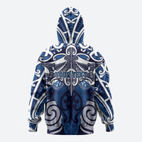 Personalised Maori Ngati Tuwharetoa Hoodie Silver Fern Kowhaiwhai Art