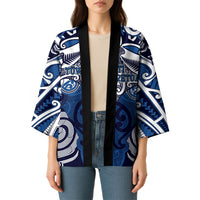 Personalised Maori Ngati Tuwharetoa Kimono Silver Fern Kowhaiwhai Art