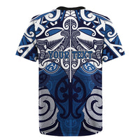 Personalised Maori Ngati Tuwharetoa Rugby Jersey Silver Fern Kowhaiwhai Art