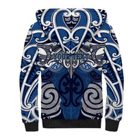 Personalised Maori Ngati Tuwharetoa Sherpa Hoodie Silver Fern Kowhaiwhai Art
